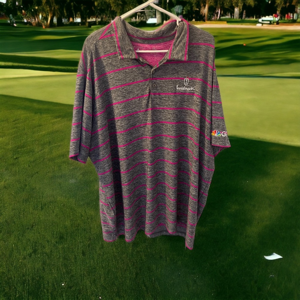 NBC Golf Innisbrook Golf Resort Tampa Polo Shirt XXL Antigua Rare Gray Pink